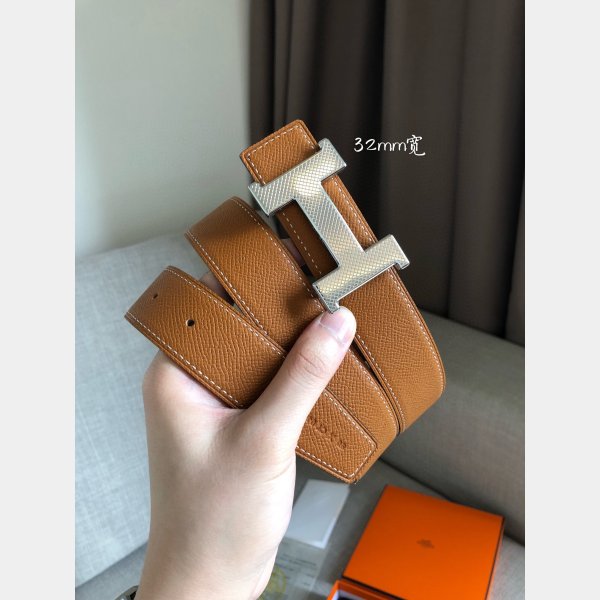 AAA+ Hermes Belts Reversible Leather Strap 32mm Designer Fake Store