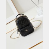 Top Quality 24Cmini caviar leather women backpack AP3753