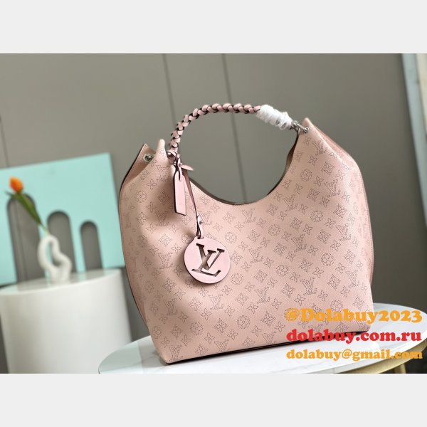 LOUIS VUITTON MAHINA M53188 HANDBAGS grey/pink/black Fake