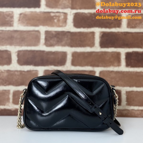 GG Marmont Gucci Knockoff Small Shoulder 802448 Black Bag