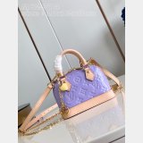 Inspired  Nano Alma Louis Vuitton M82974 Knockoff Glossy Lilac Bag