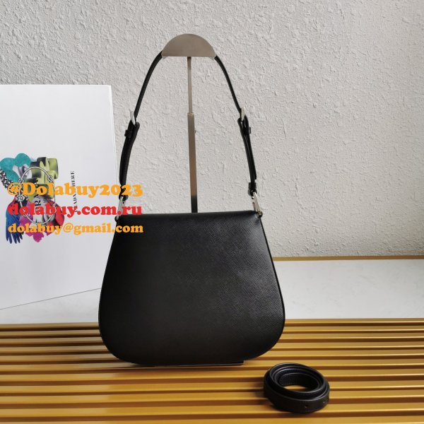 High Quality Prada Cleo Brushed Fashion Leather Shoulder Bag