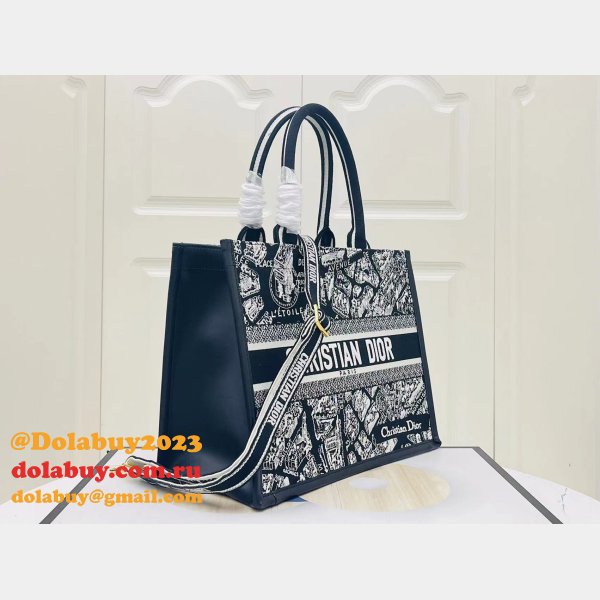 Copy Dior Book tote with strap new 1286 all size