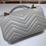 Grey GG Marmont 446744 Mini Matelassé Gucci Copys Bag