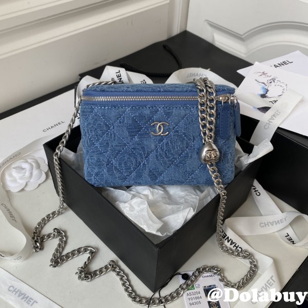 Vanity Inspired 1:1 Mirror Chain Fashion AP3204 Blue Bag