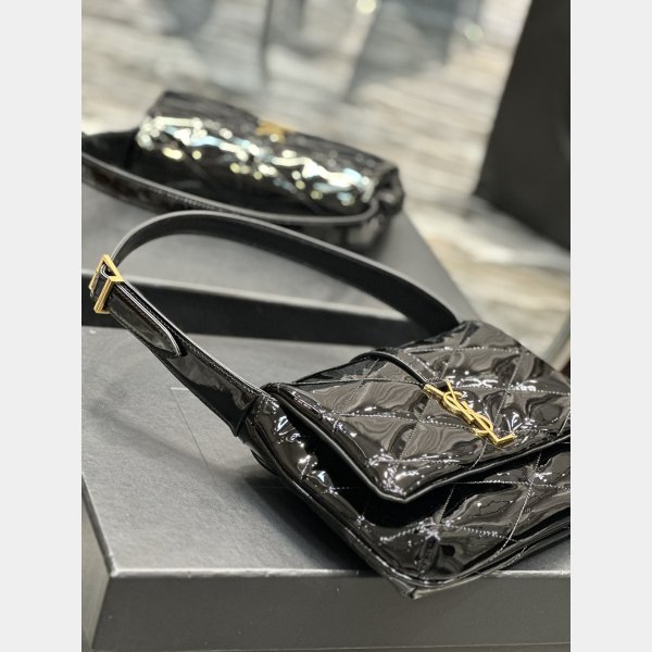 1:1 Quality Hobo Saint Laurent Inspired 698567 Black Patent Bag