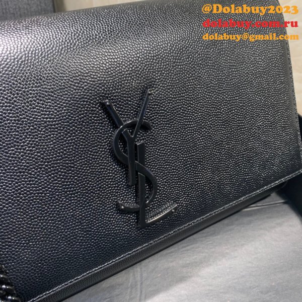 Duplicate SAINT LAURENT KATE BAG 5868006 BLACK ON BLACK