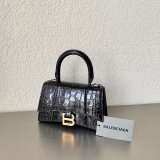 Duplicate Balenciaga Online Store Crocodile Pattern Hourglass 19/23cm Bag