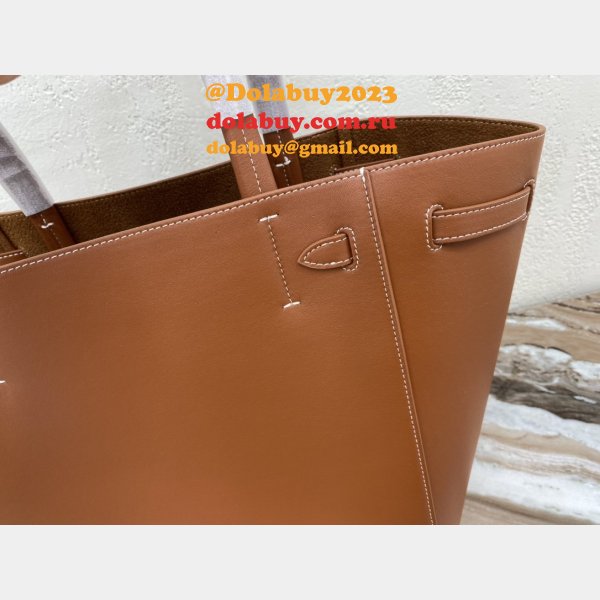 Small Celine Brown Cabas Phantom in soft grained calfskin Top Quality