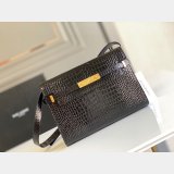 Replica Saint Laurent Leather Manhattan Shoulder Bag Golden Black