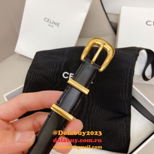 Buy Designer Celine Belts  18mm Black Sells