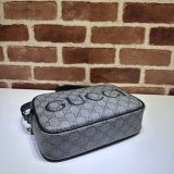 High Fashion Gucci 768391 Shoulder Grey and Black High Quality bag Bag