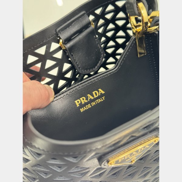 7 Star Prada Saffiano hollow basket women bag