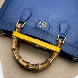 Wholesale Gucci Diana tote bag 678842 blue/black leather from china