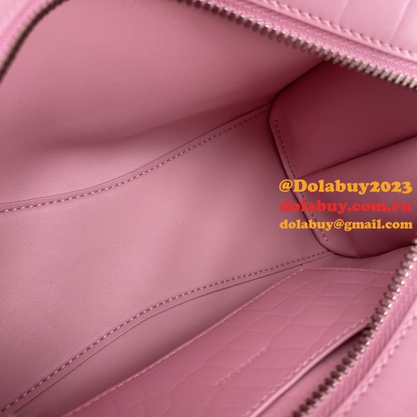 High Quality Balenciaga cuag pink crocodile bag Luxury