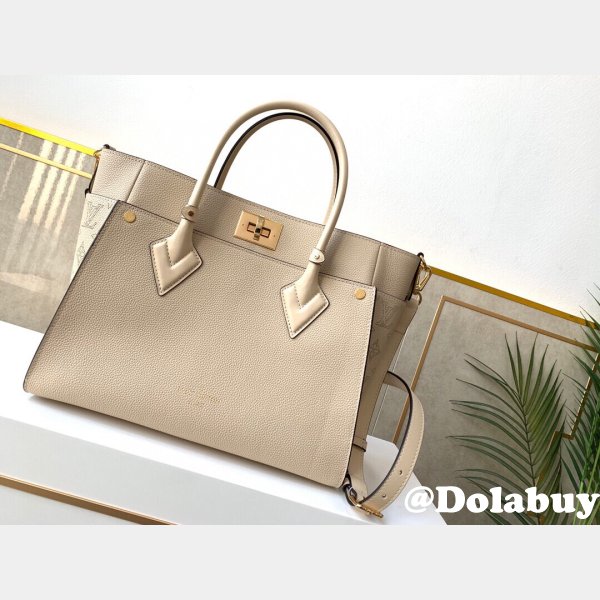 Louis Vuitton Knockoff M55802 On My Side High End Leathers in Greige Beige