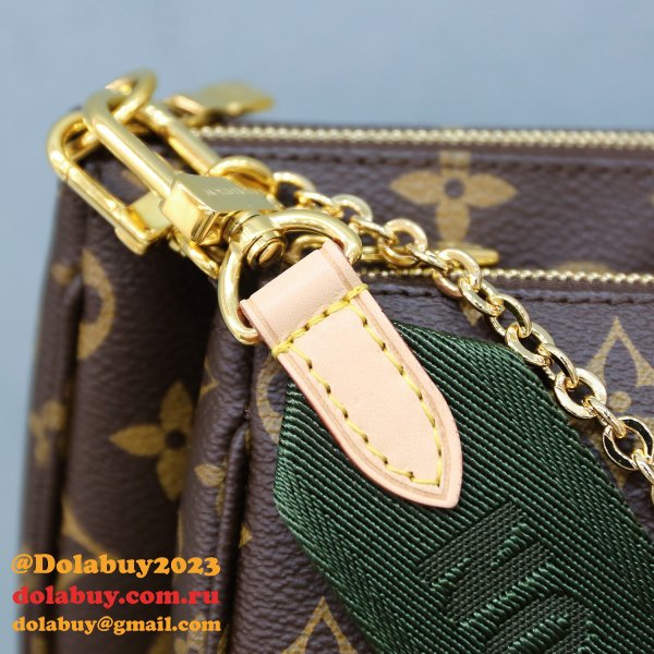 Louis Vuitton Inspired M44840 Multi Pochette Accessoires Pink or Khaki