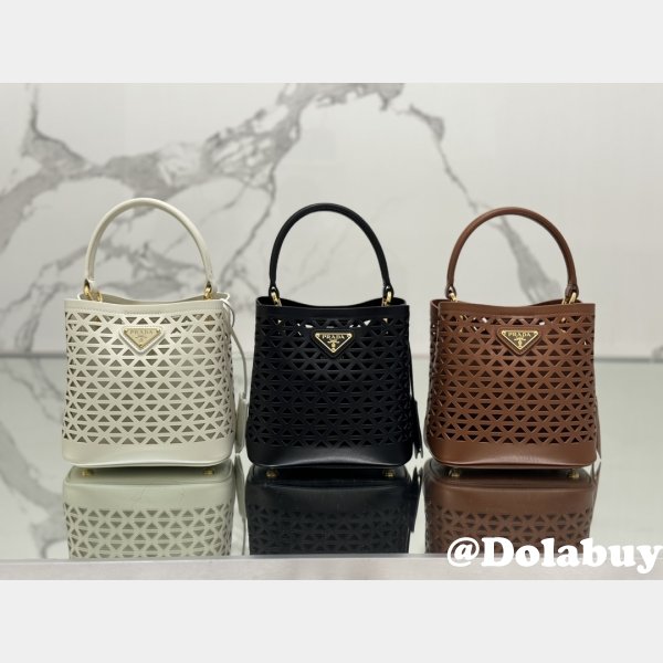 7 Star Prada Saffiano hollow basket women bag