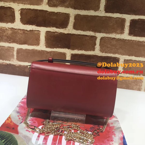 7 Star Gucci 564718 Strawberry Print Leather Zumi Mini Top Quality Bag