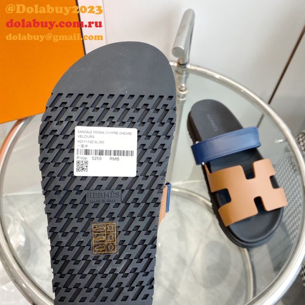 1:1 Mirror hermes men Chypre sandal Fashion