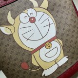 Wholesale Doraemon x Gucci small bucket 655597 red bag