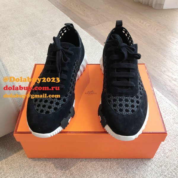 Top Quality HERMES MEN BOUNCING weave SNEAKER