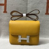 Hermes Constance Bag 18cm Epsom Leather Yellow High Quality bag