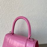 Duplicate Balenciaga Online Store Crocodile Pattern Hourglass 19/23cm Bag