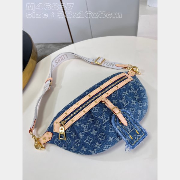 High Rise Monogram Denim M46837 Top Quality Louis Vuitton Copy Bag