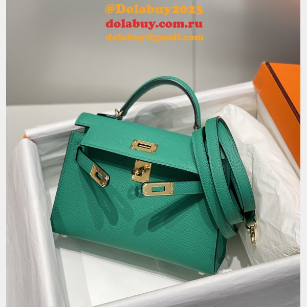 High Quality bag Hermes Vert Jade Green Kelly Online Store Bag