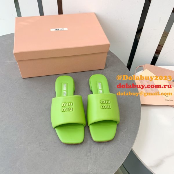 Perfect MiuMiu Bread Slippers Summer Perfect Sandals