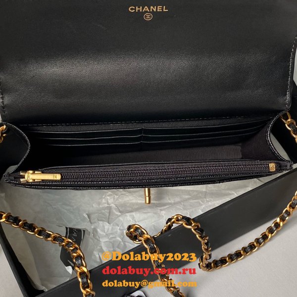 Best Top Wallet On Chain 1:1 Mirror AP4062 Black UK Bag