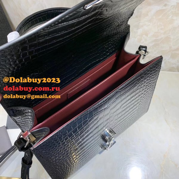 High Quality Perfect YSL 578000 Cassandra Top Handle Black Bags