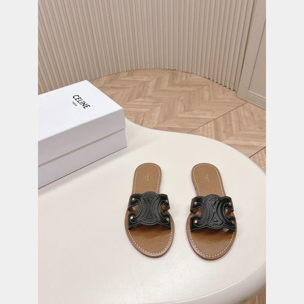 Celine Top Quality Paris Premium Flats Sandal Triomphe Shoes