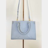 OnTheGo PM Monogram Empreinte Leather M46840 Blue Louis Vuitton Designer Bag