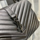 YSL 1:1 Mirror 392737 College Medium Chain Bag in Matelassé Leather