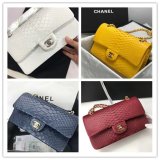 Luxury CC flap snake skin Perfect classical handbag 25.5cm