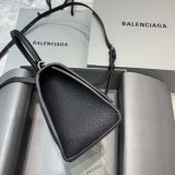 Perfect Balenciaga Hourglass Top Handle Bag Lychee pattern black