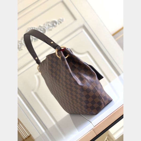 Inspired Louis Vuittons N44044 Graceful PM Damier Ebene in Brown