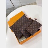 High Quality Trio Toilet Pouch LV M47195 1:1 Mirror Handbags Online Sale