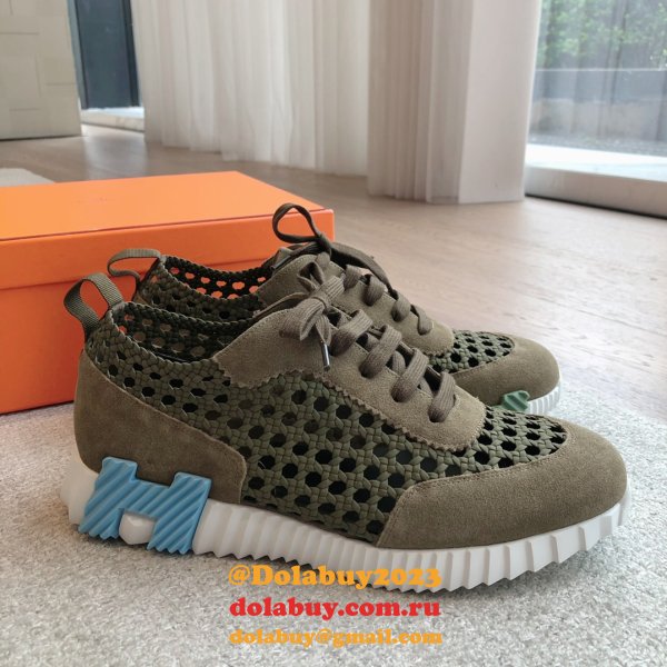 Top Quality HERMES MEN BOUNCING weave SNEAKER