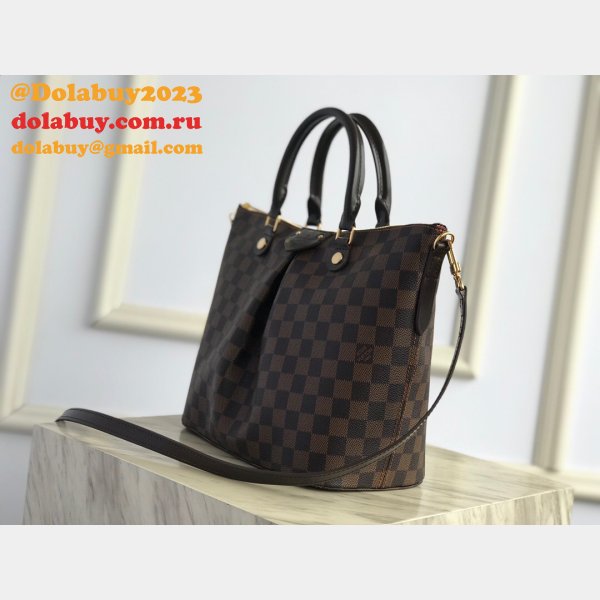 AAA+ Fake Louis Vuitton Siena MM Damier Ebene Brown