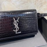 Duplicate black Saint Laurent YSL Monogram Logo Fanny Pack