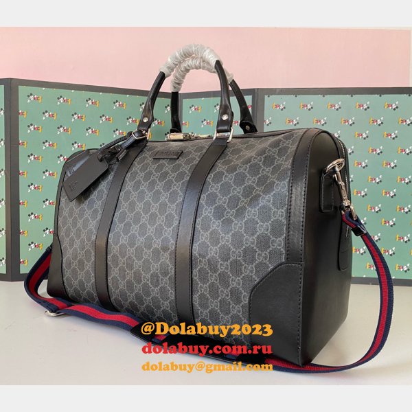 AAA+ On Sale Gucci 474131 GG Black carry-on duffle Bag