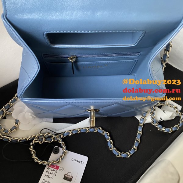 Top Quality UKs Shiny Box Tote 1:1 Mirror AS4469 Bag