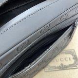 Gucci Wholesale GG Crossbody Rubber-effect 775097 Black Bag