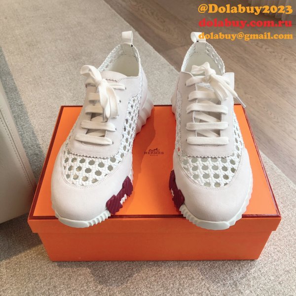 Top Quality HERMES MEN BOUNCING weave SNEAKER