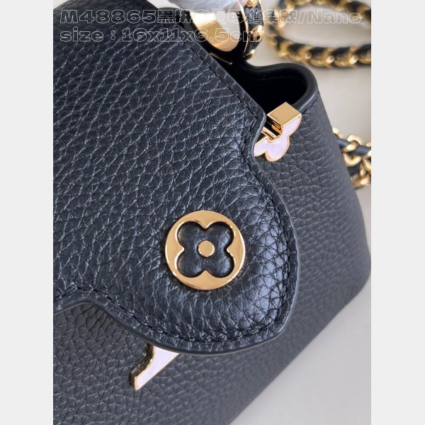 Buy Outlet Perfects Louis Vuitton Capucines M48865 Black Bag