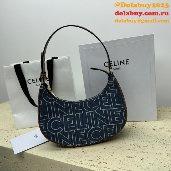 Celine Designer 1:1 Mirror Ava Denim 193952 Copy Bag