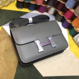 Hermes Constance Bag 23cm Epsom Leather Dark Grey 7 Star